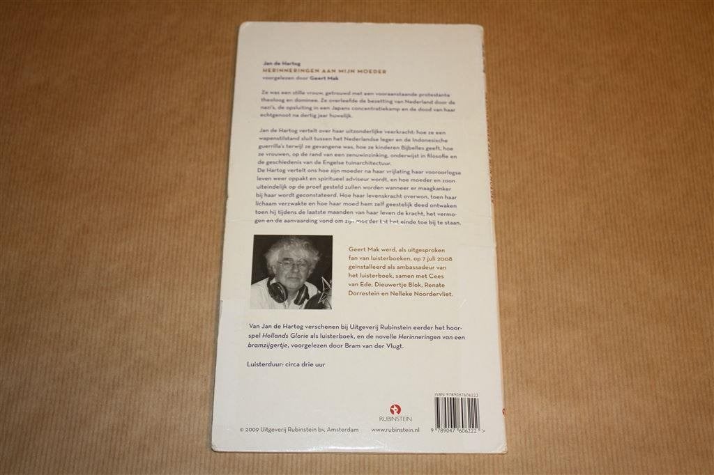 Luisterboek. Herinneringen aan mijn moeder. Hartog., Ophalen of Verzenden