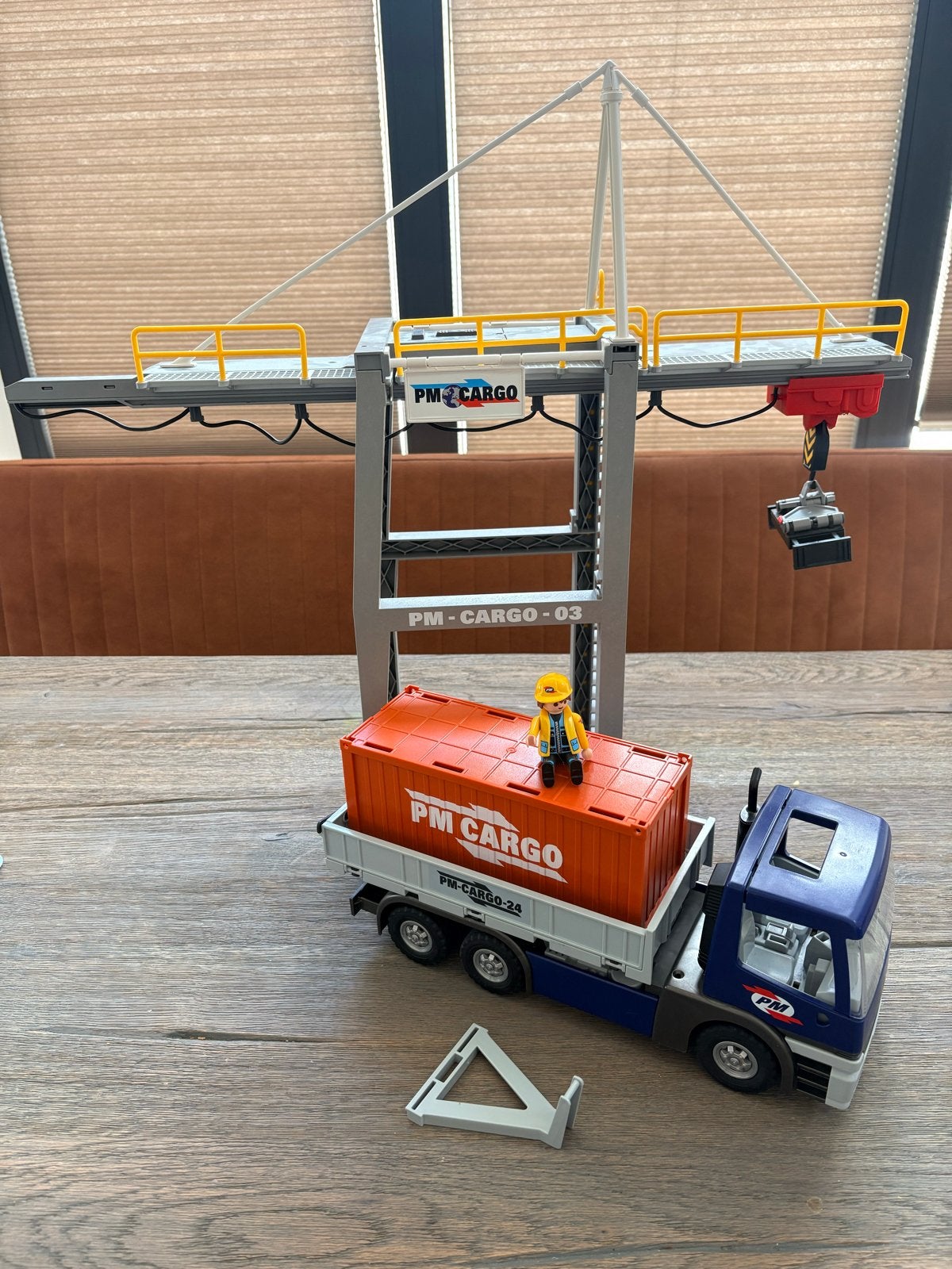 Playmobil Havenkraan met vrachtwagens en containers, Ophalen of Verzenden, Zo goed als nieuw, Los playmobil