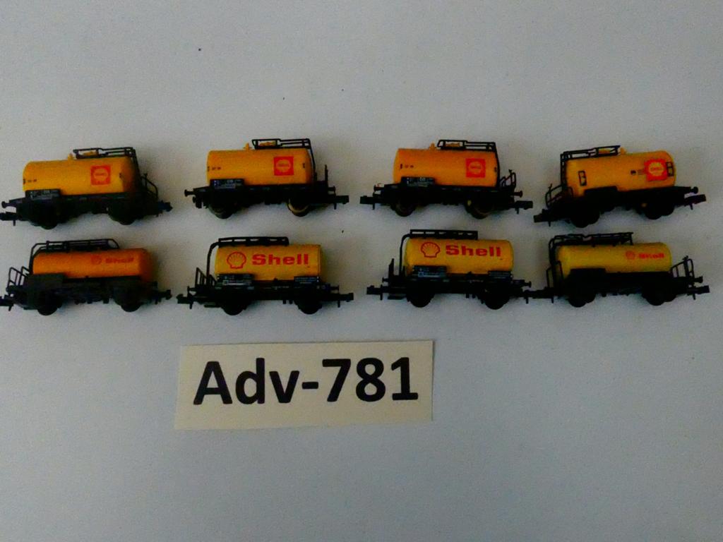 Adv-781 N Spoor Kavel Shell Ketelwagons Minitrix en Roco, Hobby en Vrije tijd, Modeltreinen | N-Spoor, Gebruikt, Wagon, Gelijkstroom