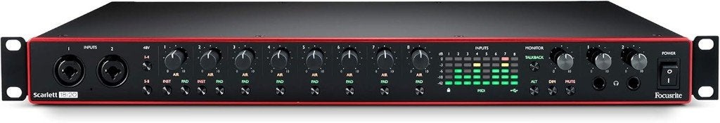 Focusrite Scarlett 18i20 3th gn  USB Audio interface, Ophalen of Verzenden, Zo goed als nieuw, 5 tot 10 kanalen, Microfooningang