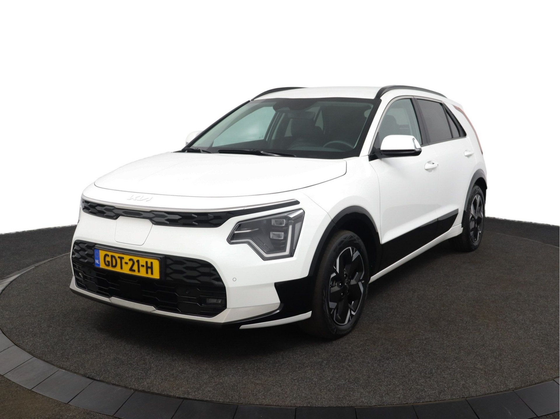 Kia Niro EV Edition Advanced 64.8 kWh Navigatie - Achteruitr, 1657 kg, Leder en Stof, Wit, Origineel Nederlands