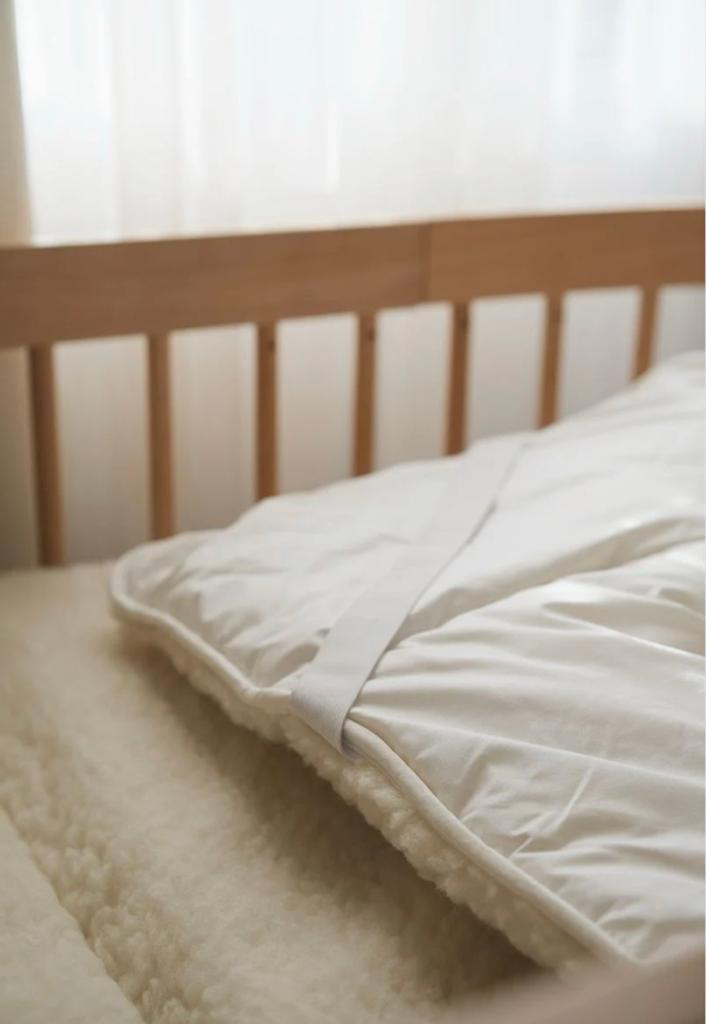 Merinowol Matrastopper Wiegje 50x90 Kico Label Cosleeper, Ophalen, Jongetje of Meisje, Wit, Overige typen
