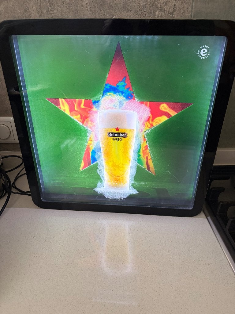 Heineken verlichting box, Ophalen, Gebruikt, Lichtbak of (neon) lamp