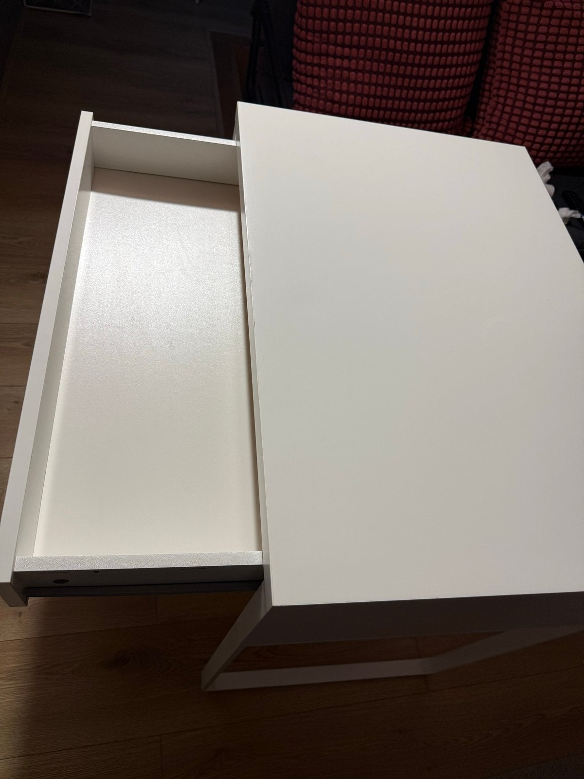 IKEA LINNMON / ADILS Bureau Wit - Compact en Praktisch, Ophalen, Met lades, Spaanplaat of MDF, Zo goed als nieuw