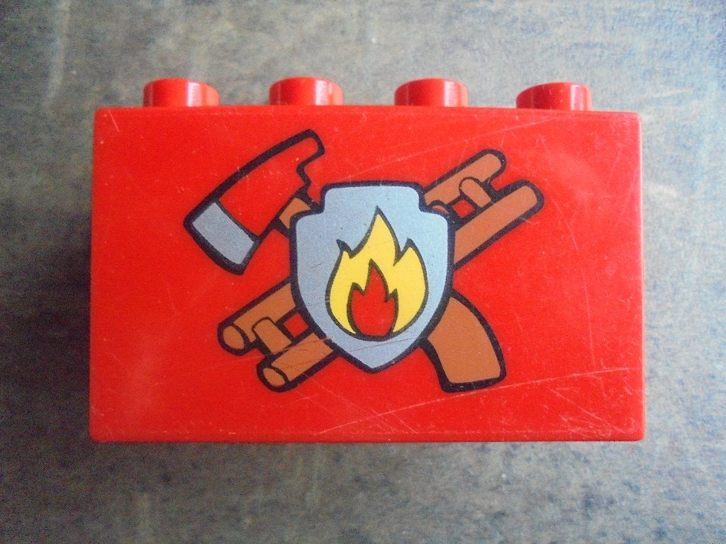 Lego Duplo Brick 2x4x2 (zie foto's), Ophalen of Verzenden, Gebruikt, Losse stenen, Duplo