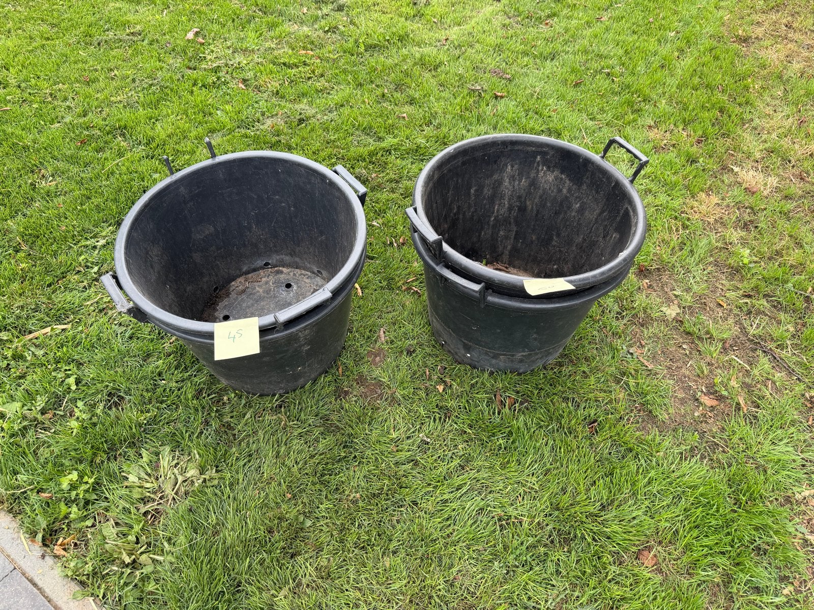 Set van 4 gebruikte plantenbakken: 2x 45L, 2x 50L, Ophalen, Kunststof, Gebruikt, Balkon