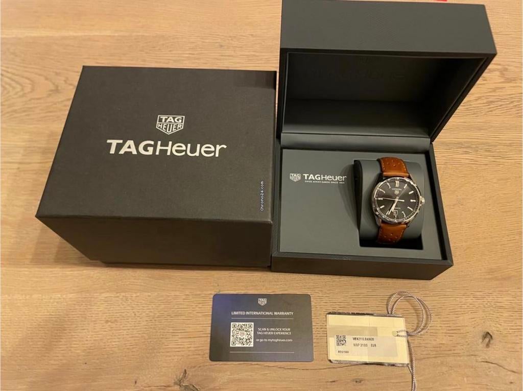 TAG Heuer Carrera WBN2110.BA0639, Leer, Staal, Polshorloge, Ophalen of Verzenden