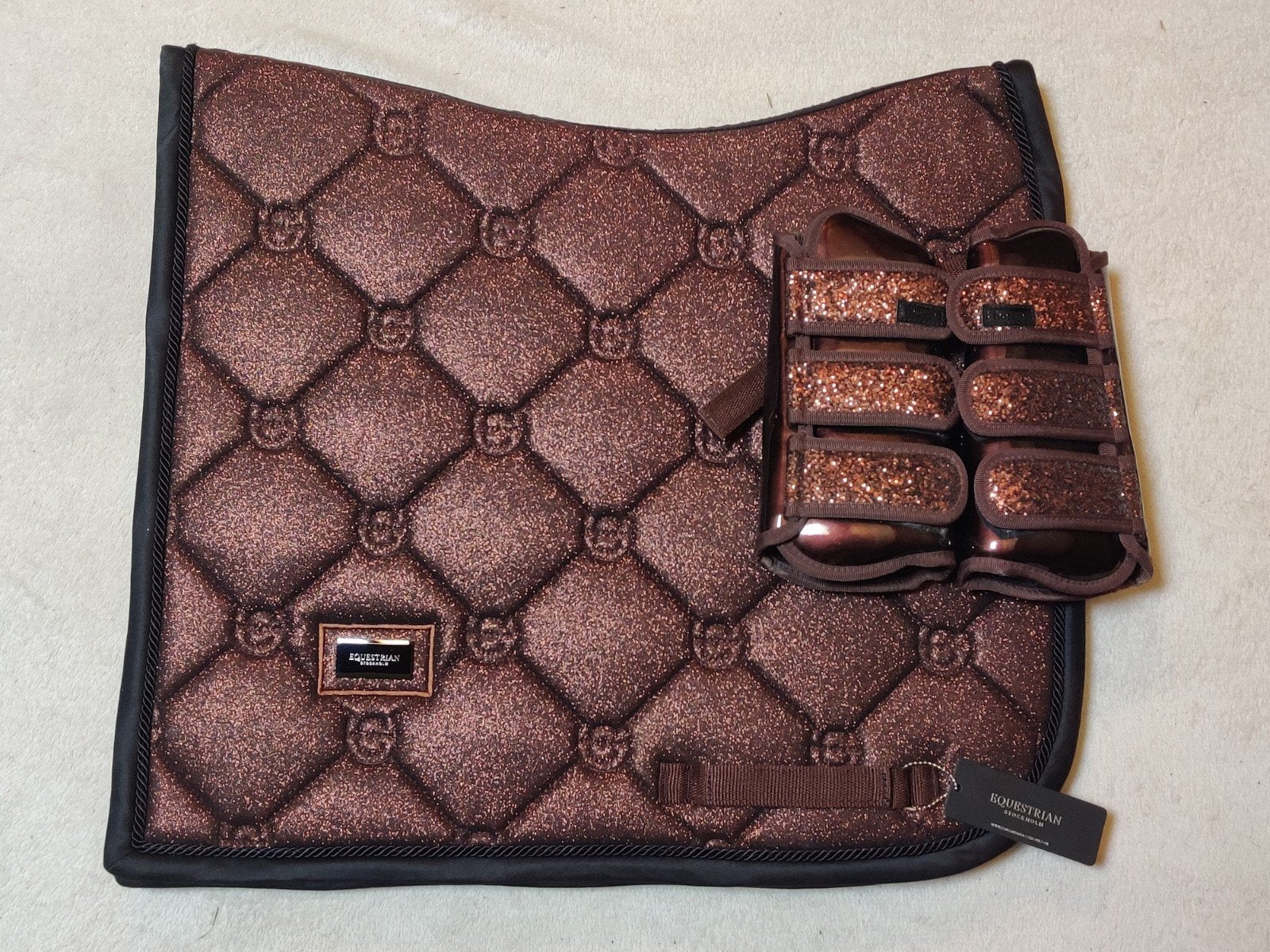 Equestrian Stockholm Mahogany Glimmer full dressuur, Full (L), Dressuurdekje, Rood, Equestrian Stockholm