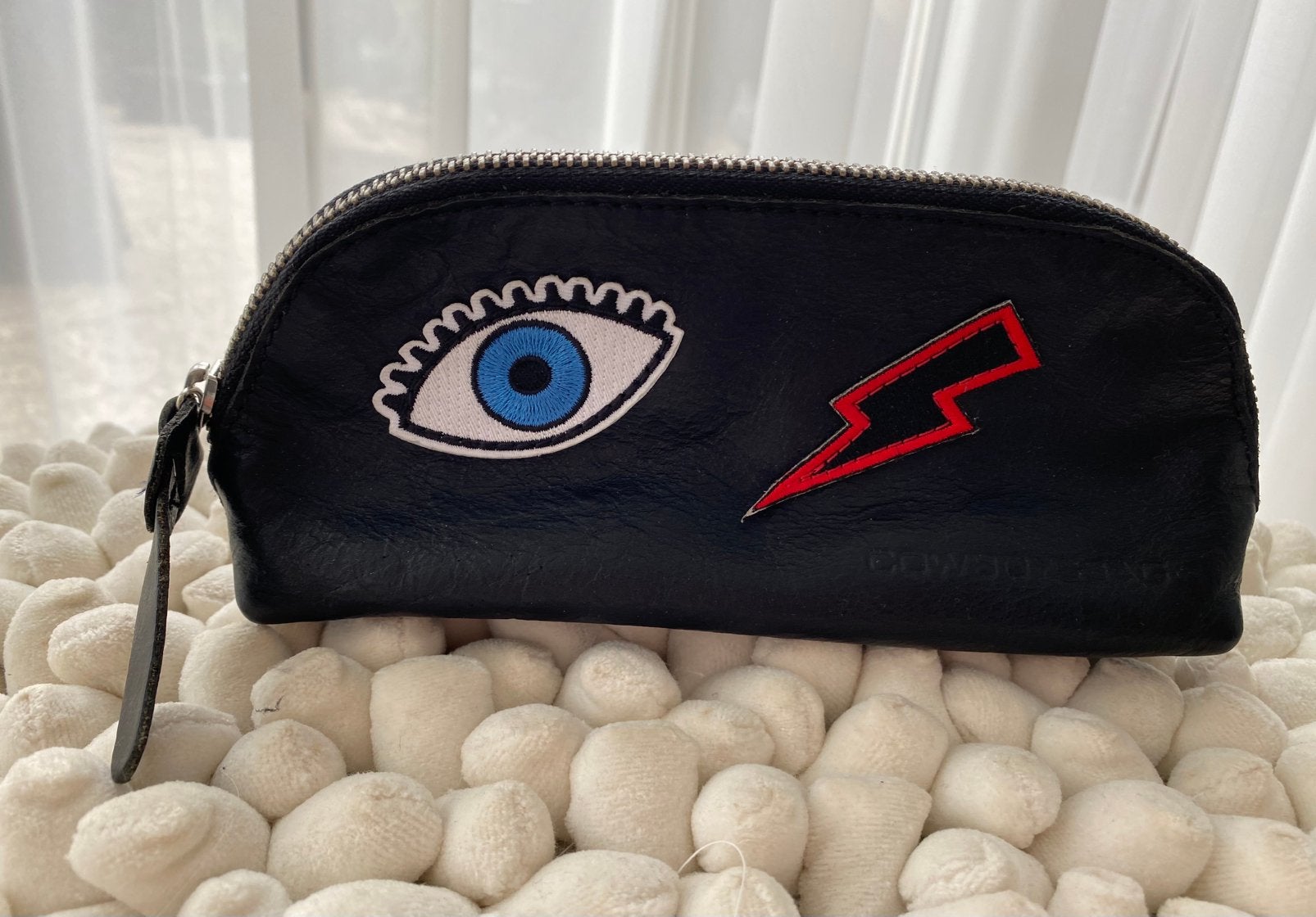Zwart lederen make-up tasje van Cowboysbag, Ophalen of Verzenden, Nieuw, Zwart, Dame