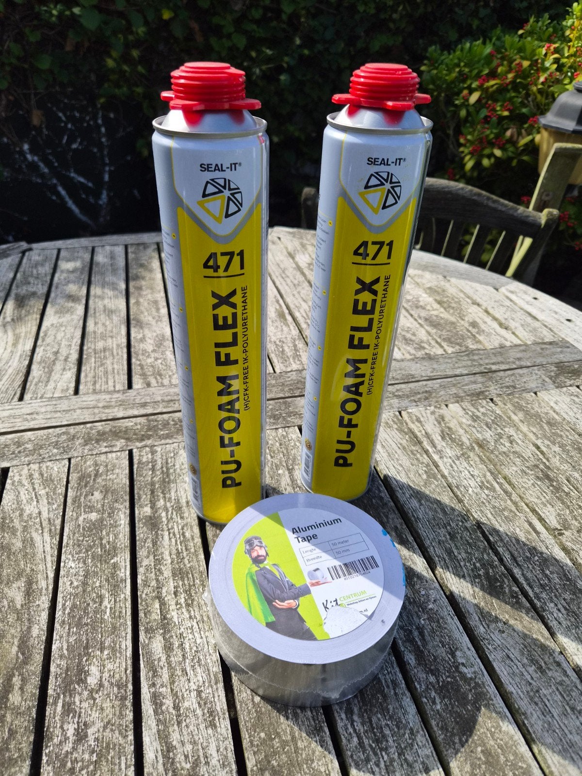 Nieuw! 2x Seal-it 471 PU-Foam Flex (750ml) + Rol Aluminium T, Minder dan 4 cm, Overige materialen, Vloerisolatie, Nieuw