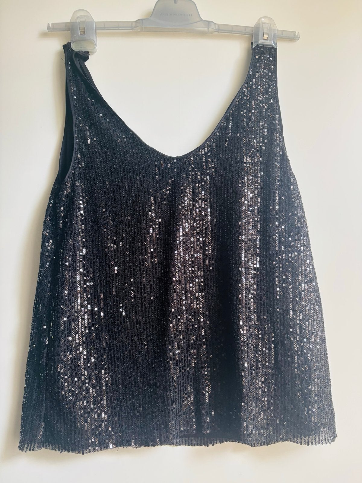 Zwarte pailletten top maat 38, Kleding | Dames, Maat 38/40 (M), Zwart, Ophalen of Verzenden, Zo goed als nieuw
