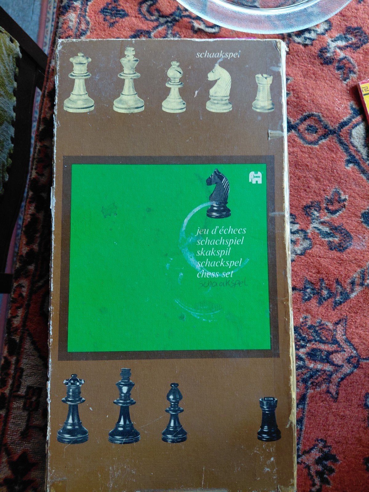 Vintage Schaakspel - Compleet met Bord en Stukken, Een of twee spelers, Ophalen, Gebruikt