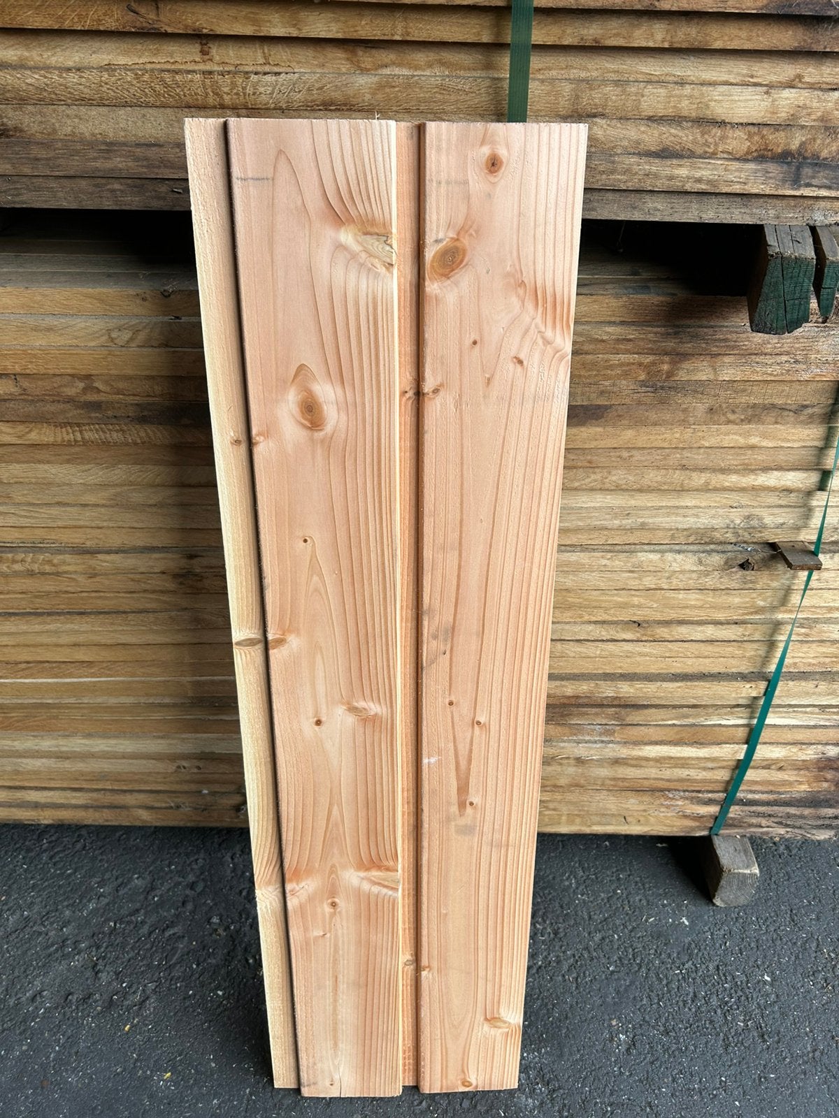 Douglas rabatdeel geschaafd 18x145, Ophalen, Minder dan 25 mm, Zo goed als nieuw, Plank