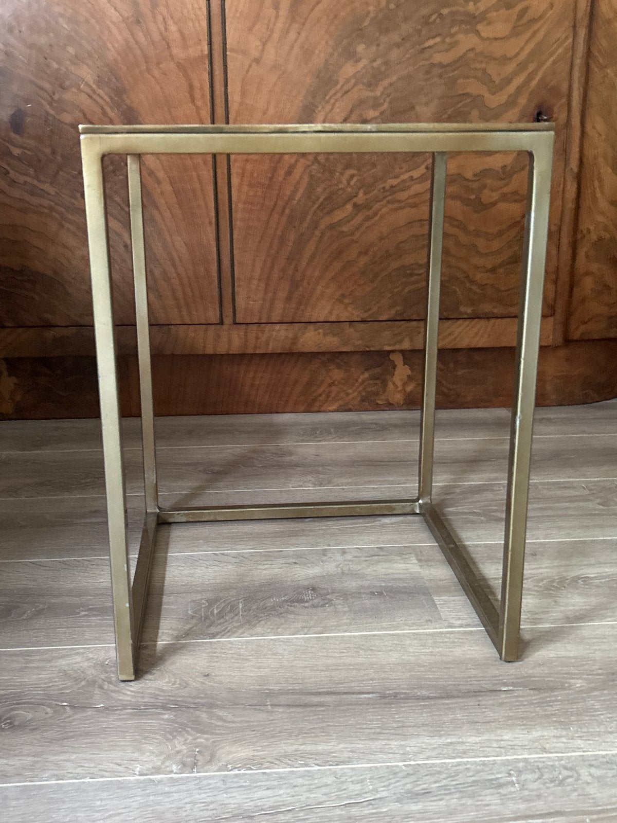 Pols Potten Bijzettafel Goudkleurig Metaal, Huis en Inrichting, Minder dan 55 cm, Gebruikt, Metaal of Aluminium, Vierkant