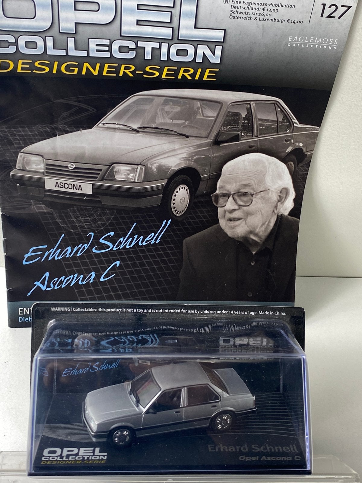 1:43 Opel ASCONA C 1988-in OVP met magazine, Hobby en Vrije tijd, Modelauto's | 1:43, Ophalen of Verzenden, Nieuw, Auto, Overige merken
