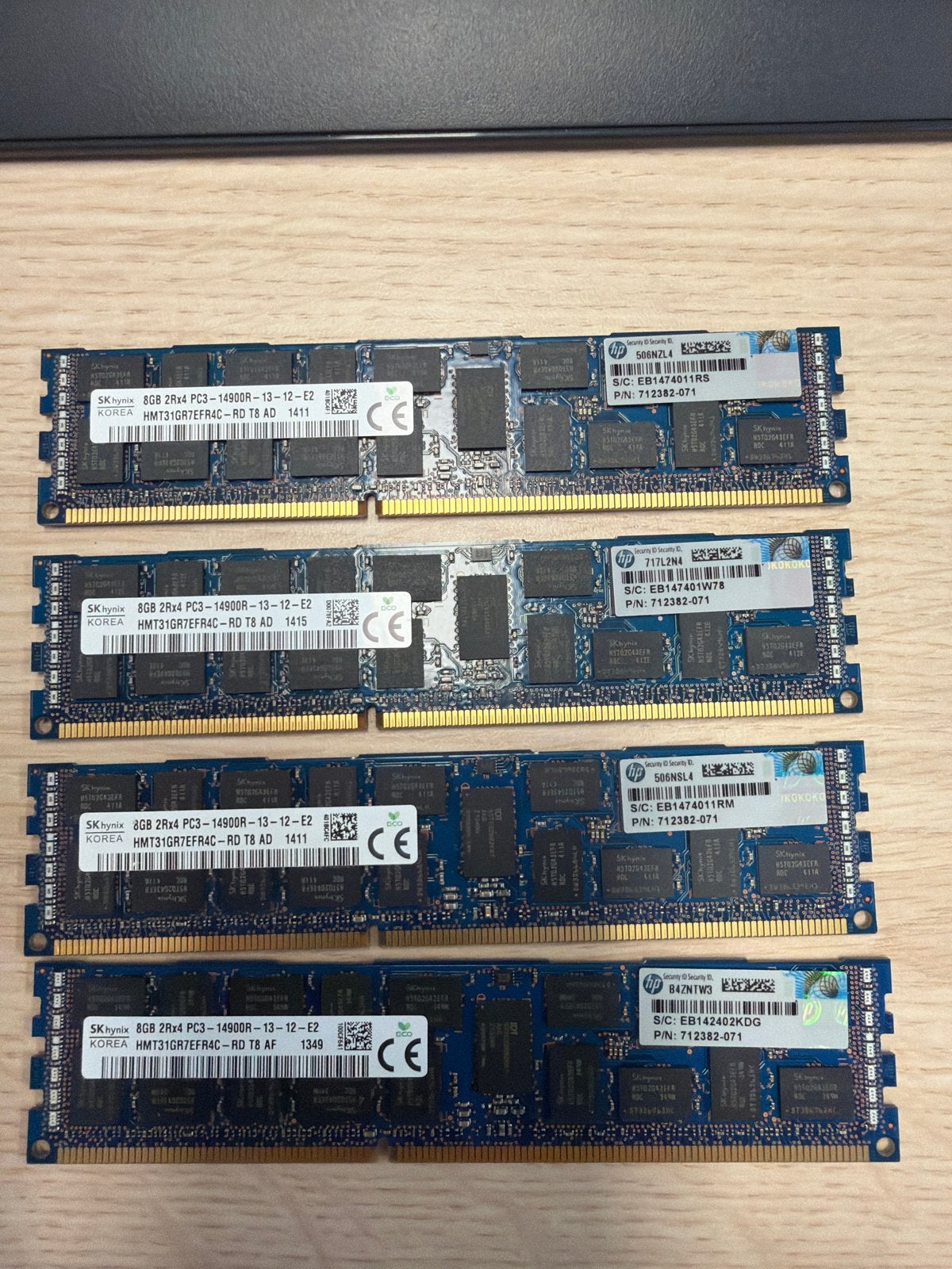 4x 8GB DDR3 RAM Geheugenmodules voor Desktop/Laptop, Gebruikt, Verzenden, Server, 8 GB