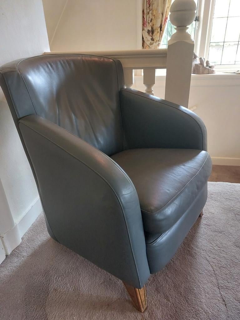 Leren fauteuil Bench, Huis en Inrichting, Fauteuils, Ophalen, Zo goed als nieuw, 50 tot 75 cm, Leer