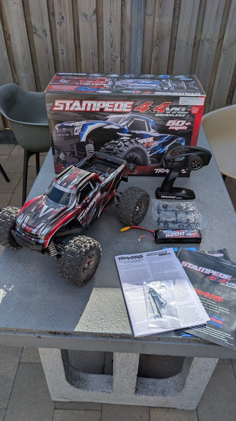 Traxxas Stampede 4x4 VXL Brushless met Lipo accu en extra's, Elektro, Gebruikt, Auto offroad, Ophalen of Verzenden