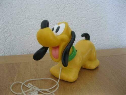 Vintage loop figuur Pluto met geluid en beweegbare kop, Kinderen en Baby's, Speelgoed | Babyspeelgoed, Ophalen of Verzenden, Nieuw