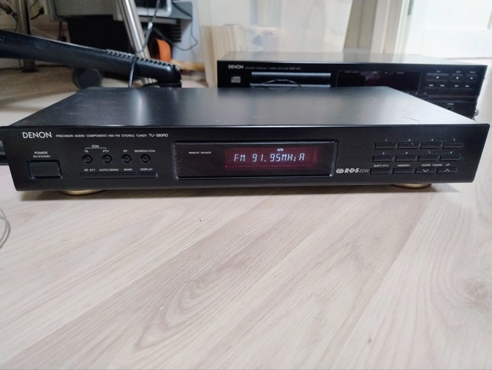 Denon TU-380RD AM/FM Stereo Tuner met RDS EON, Ophalen of Verzenden, Gebruikt, Analoog