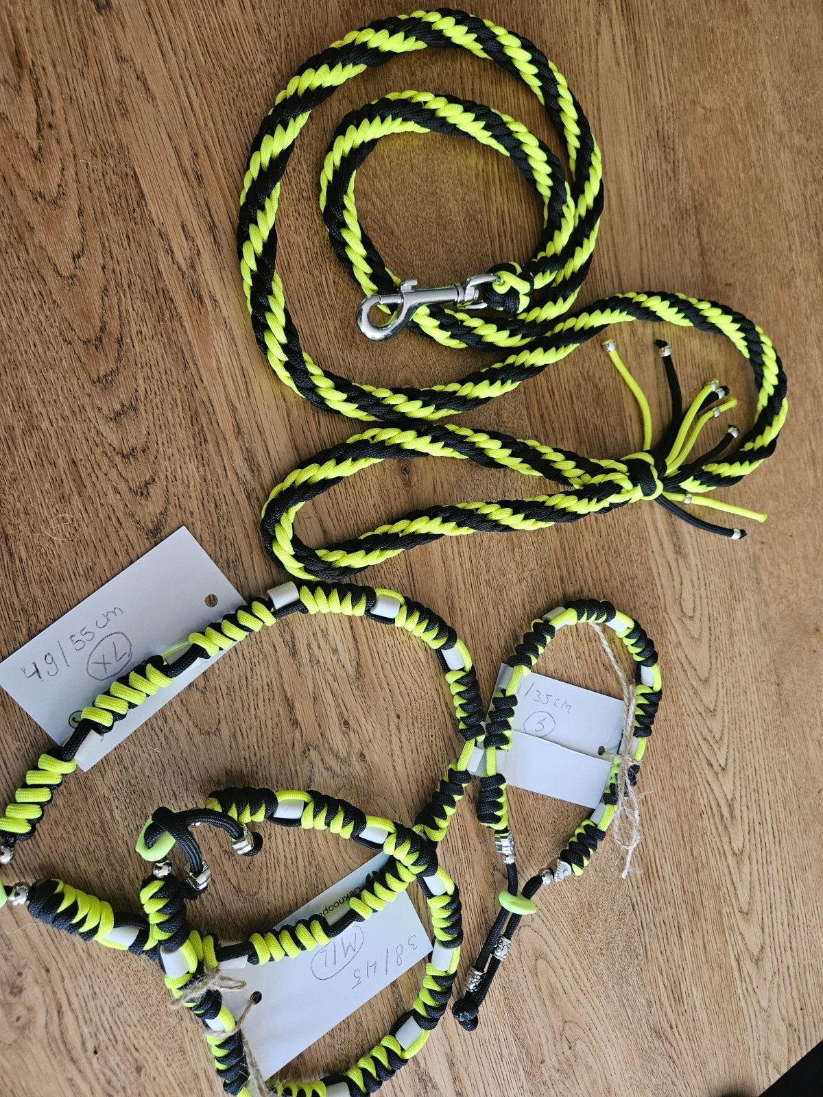 Complete set handgeknoopte riem en anti tekenband, Dieren en Toebehoren, Ophalen of Verzenden, Nieuw