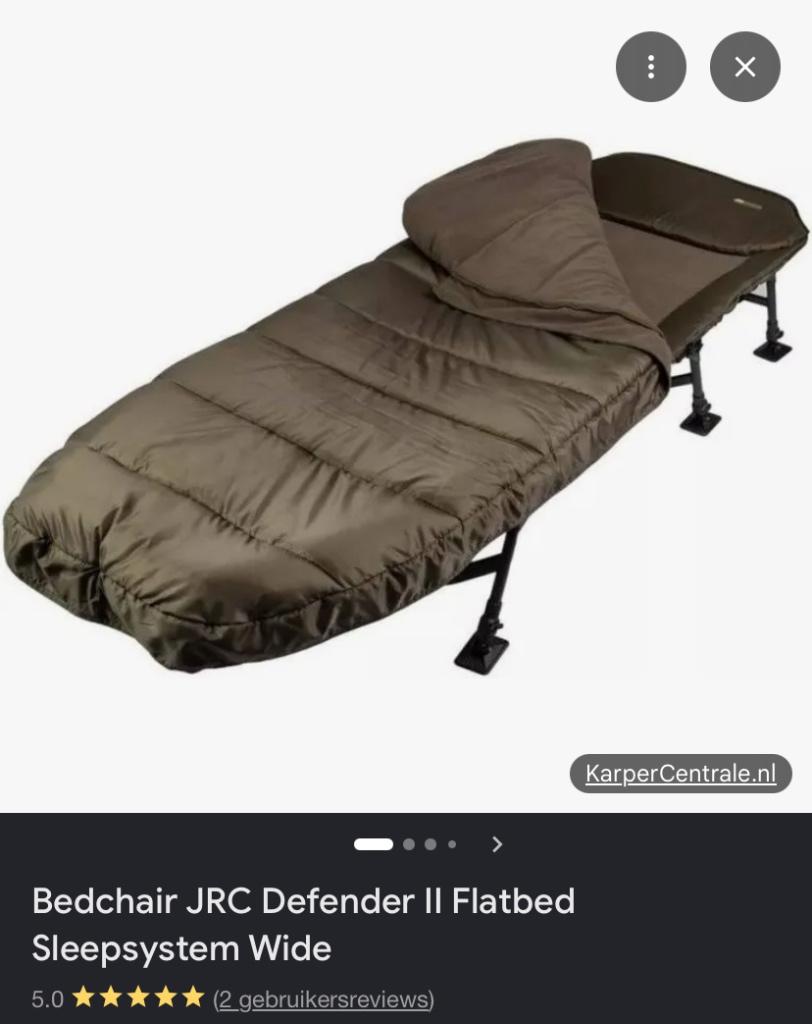Jrc flatbed wide met sleeping bag, Watersport en Boten, Hengelsport | Karpervissen, Zo goed als nieuw, Overige typen, Ophalen