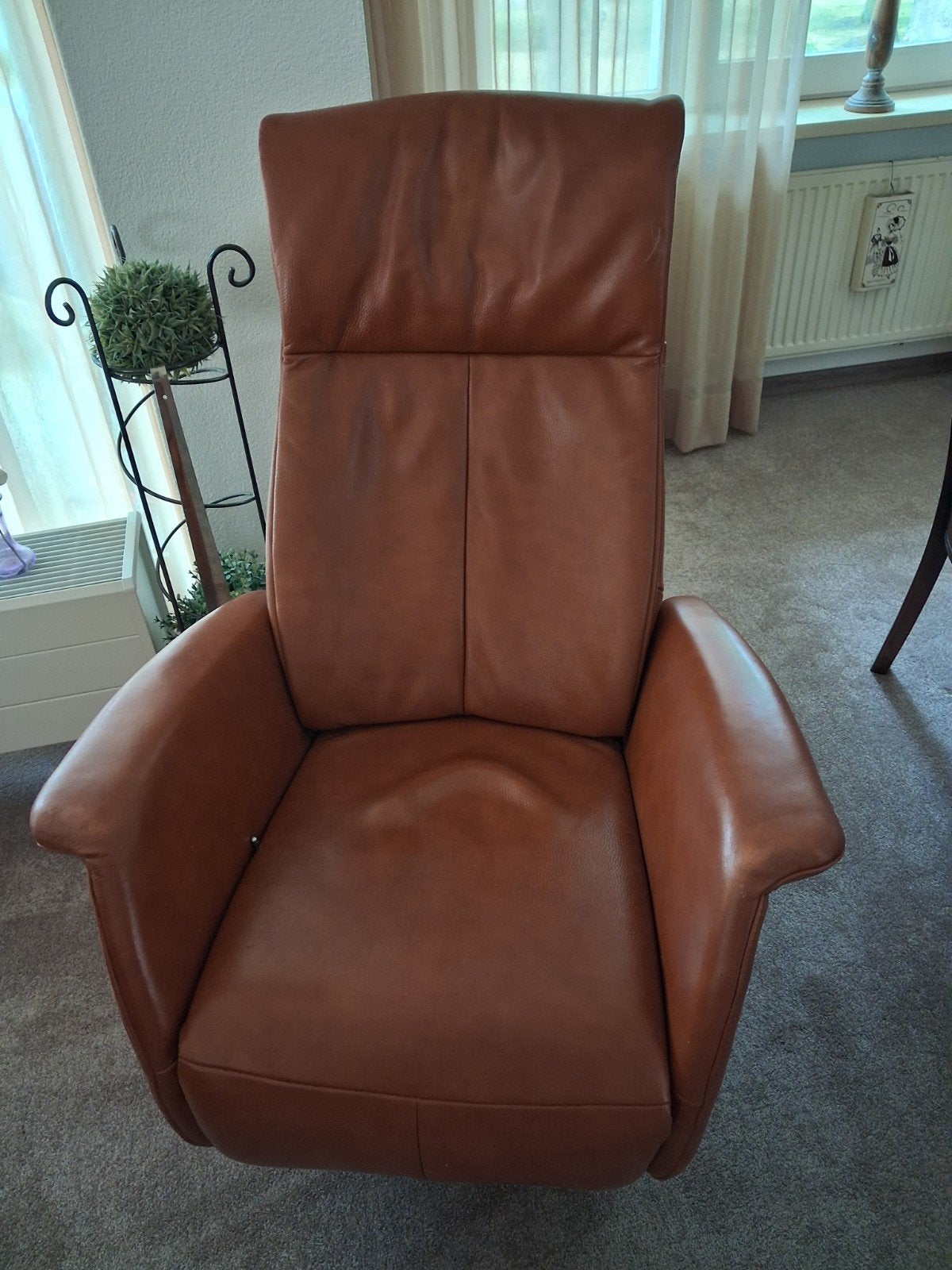 relax leren stoel, Ophalen, 75 tot 100 cm, Leer, 50 tot 75 cm