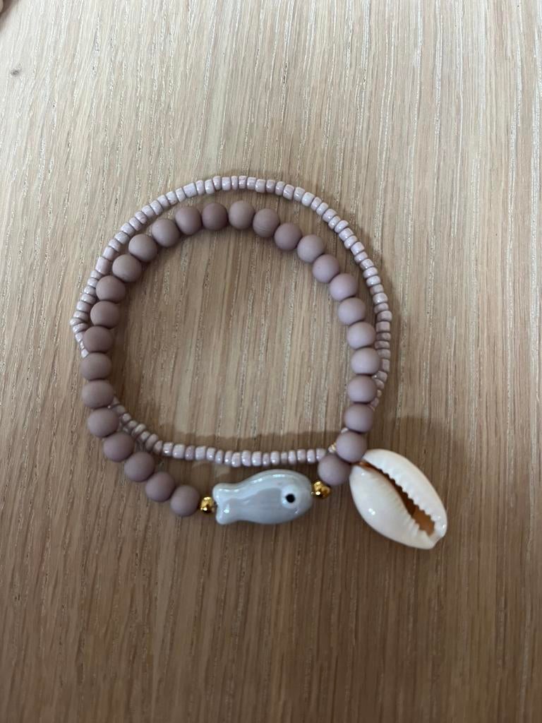 Ibiza armbanden set visje beige, Sieraden, Tassen en Uiterlijk, Armbanden, Ophalen of Verzenden, Nieuw