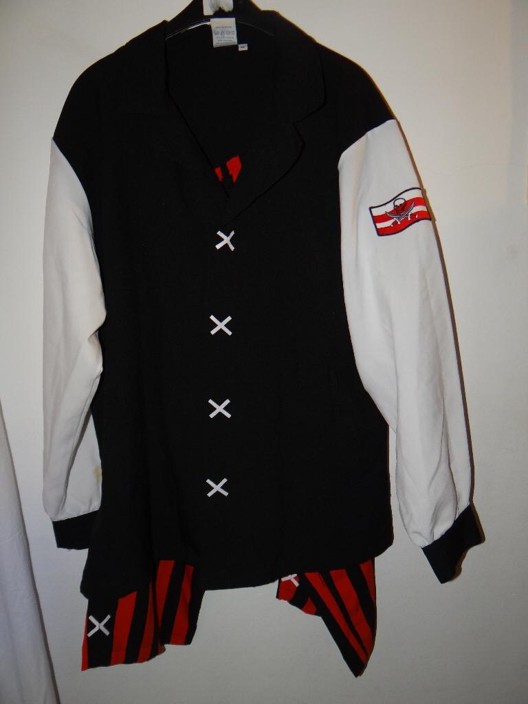 Leuk rood/zwart/wit PIRAAT/ZEEROVER/PIRATES pak, Kleding | Heren, Carnaval, Maat 56/58 (XL), Ophalen of Verzenden, Kleding