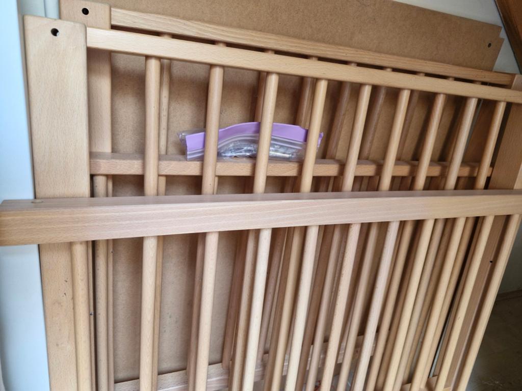 Beukenhouten box, met extra matrasje. 80x80 cm., Kinderen en Baby's, Boxen, Ophalen, Zo goed als nieuw, Vierkant, In hoogte verstelbaar