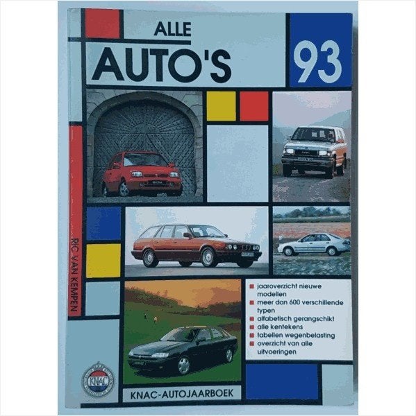 KNAC alle Auto\'s Jaarboek 1993 #1 Nederlands, Boeken, Ophalen of Verzenden, Gelezen, Algemeen