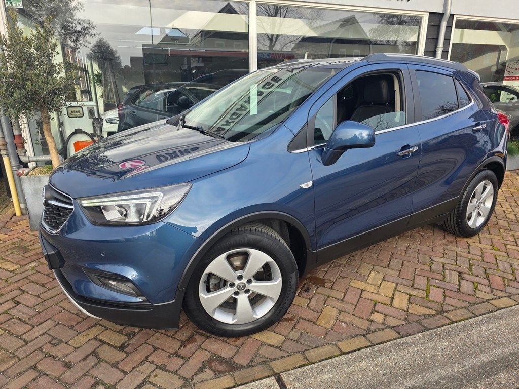 Opel Mokka X 1.4 Turbo Innovation,trekhaak,leder,carplay, Auto's, Opel, Euro 6, Blauw, Leder, 1364 cc