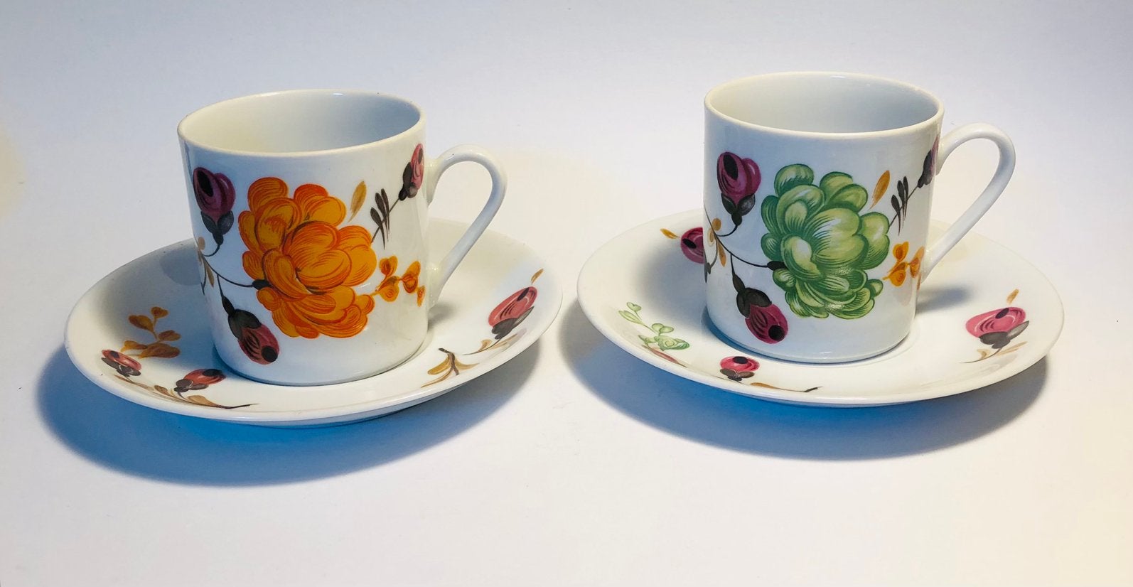 Teee prachtige koffiekopjes van Mitterteich, Duits, Antiek en Kunst, Ophalen of Verzenden