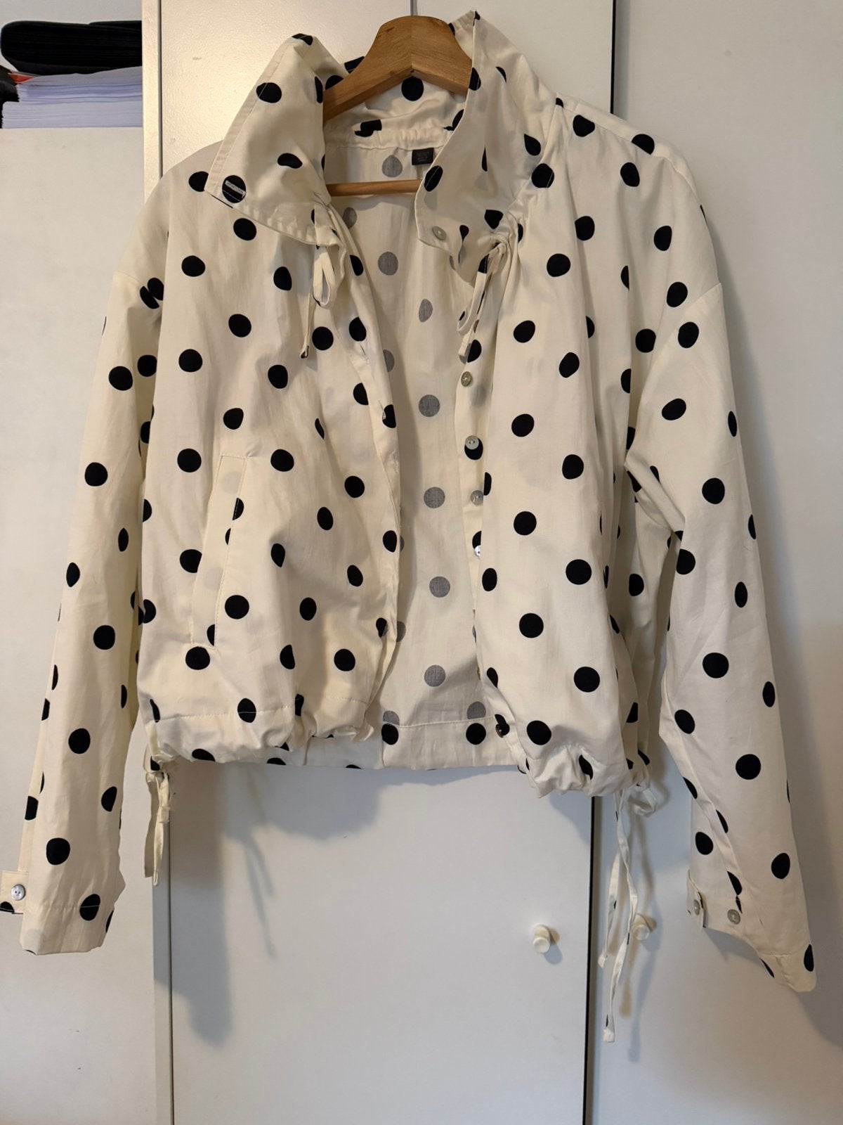 Zara polkadot jas, Ophalen of Verzenden, Zo goed als nieuw, Wit