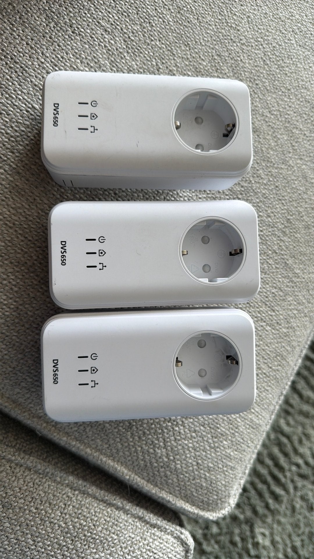 DVS 650 Powerline Adapters (3 stuks), Ophalen, Gebruikt