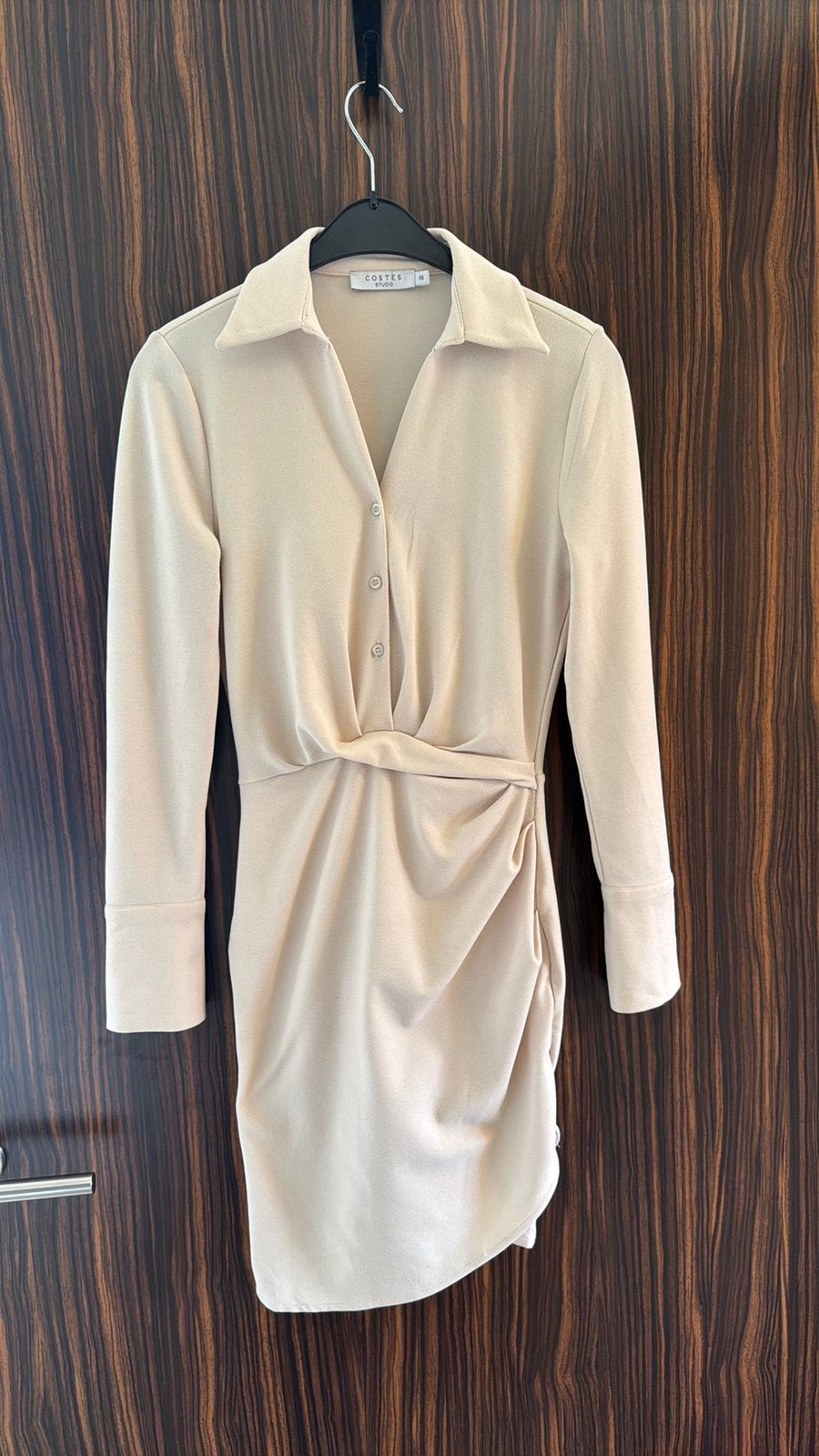 Jurk costes xs zandkleur zgan, Beige, Ophalen of Verzenden, Zo goed als nieuw, Maat 34 (XS) of kleiner