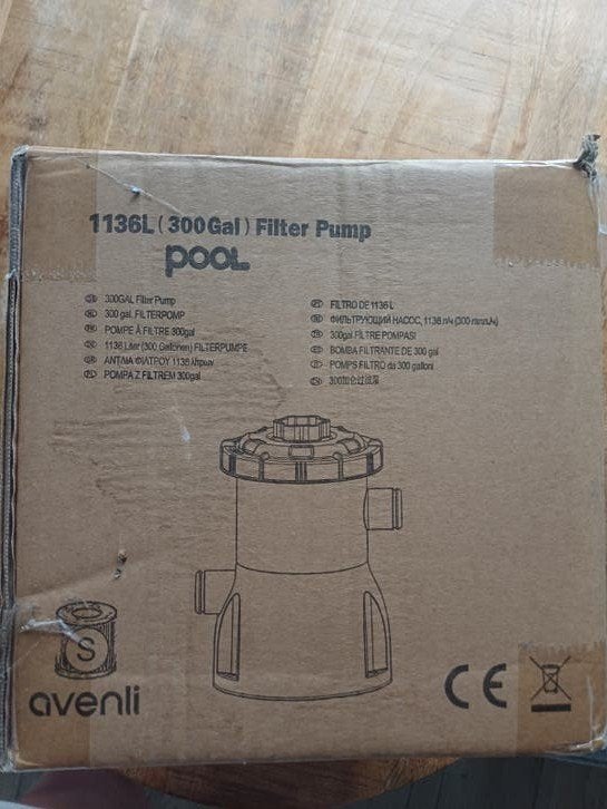 Nieuwe Avenli Pool Filter Pomp 1136L (300 Gal) - Ongebruikt, Tuin en Terras, Ophalen of Verzenden, Nieuw, Overige typen