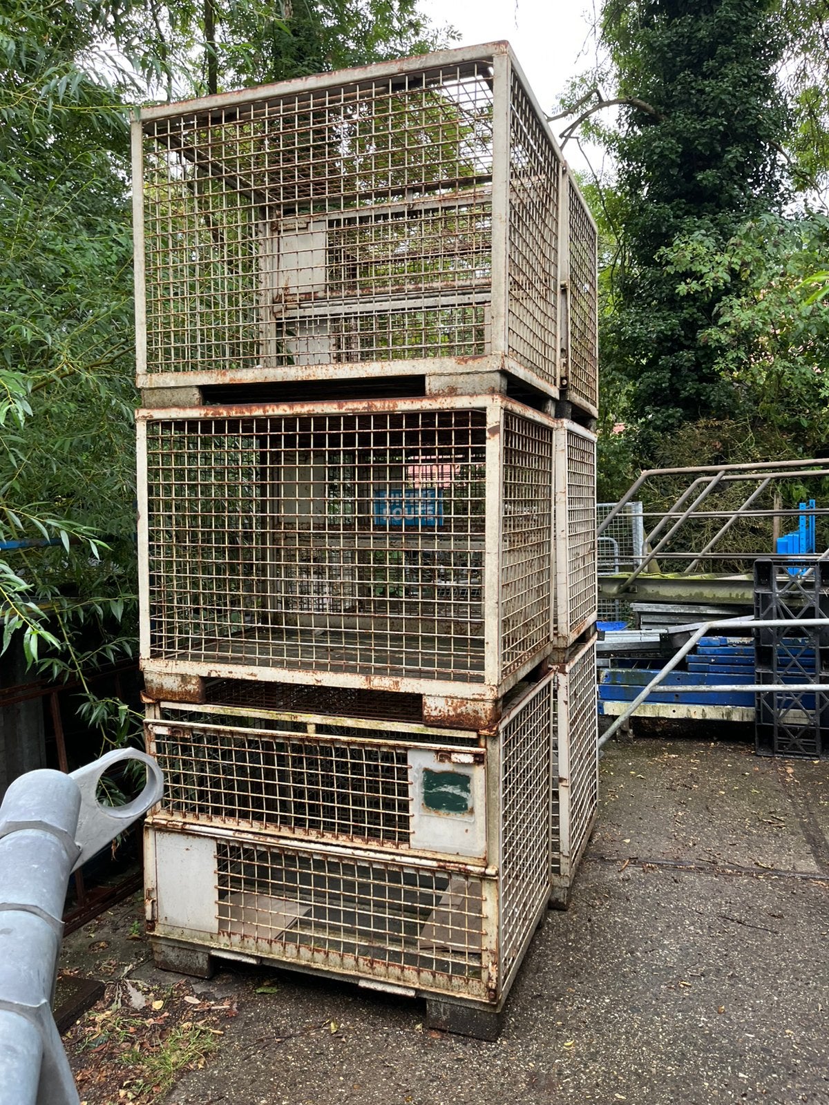 Gitterbox Vouwkratten kooi Gaaskooi staal 123Bx83D- 97cm h, Ophalen, Zo goed als nieuw, IJzer