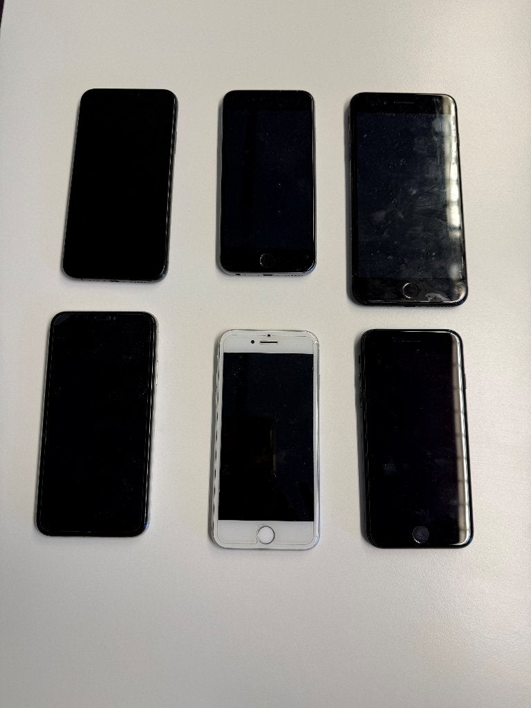 IPhone (6 stuks) variatie van IPhone 7 t/m IPhone SE, Telecommunicatie, Mobiele telefoons | Apple iPhone, Ophalen, Gebruikt, Zwart