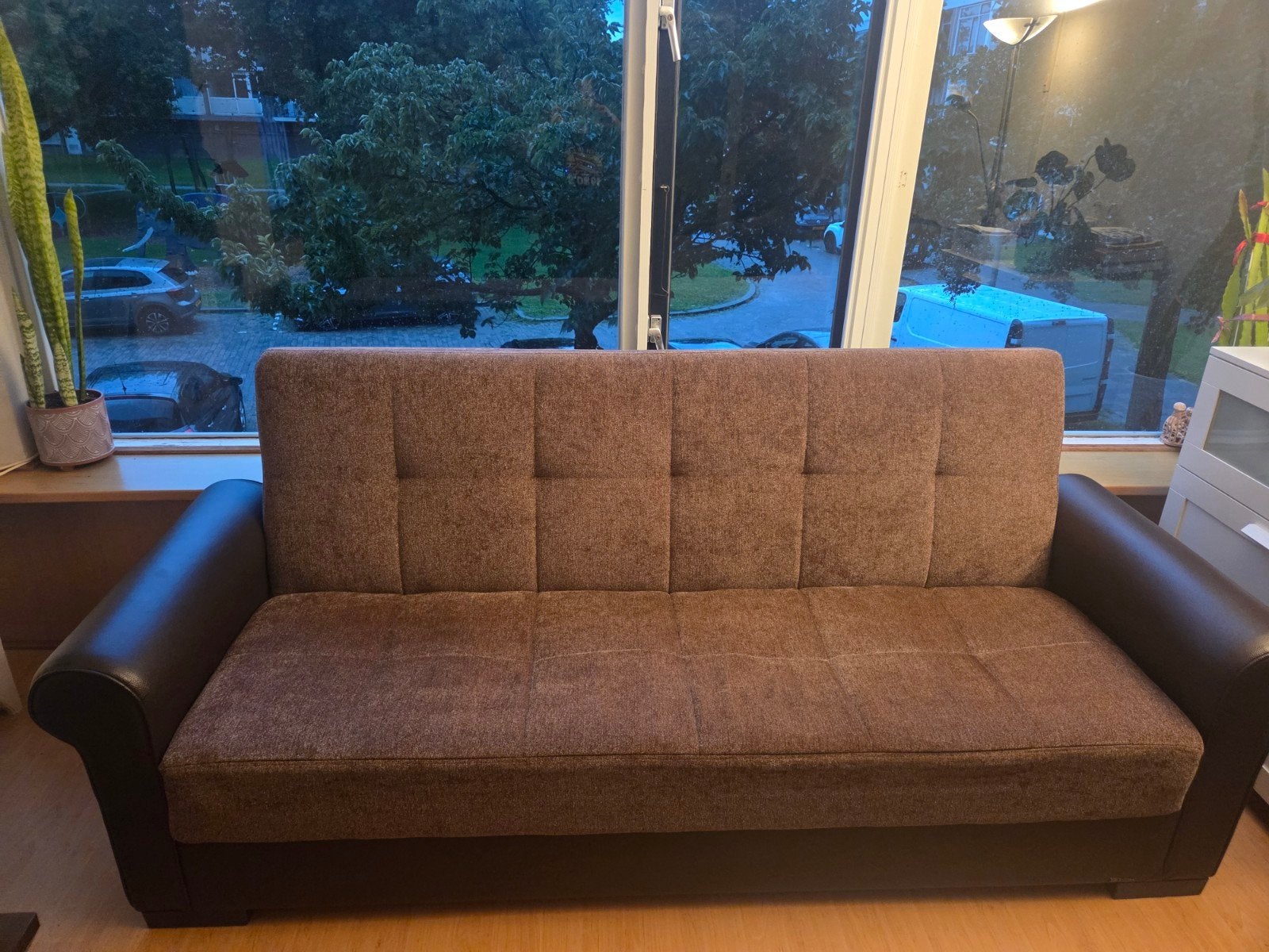 2 Mooie slaapbanken (2 stuks), Ophalen, Gebruikt, Driepersoons, Rechte bank