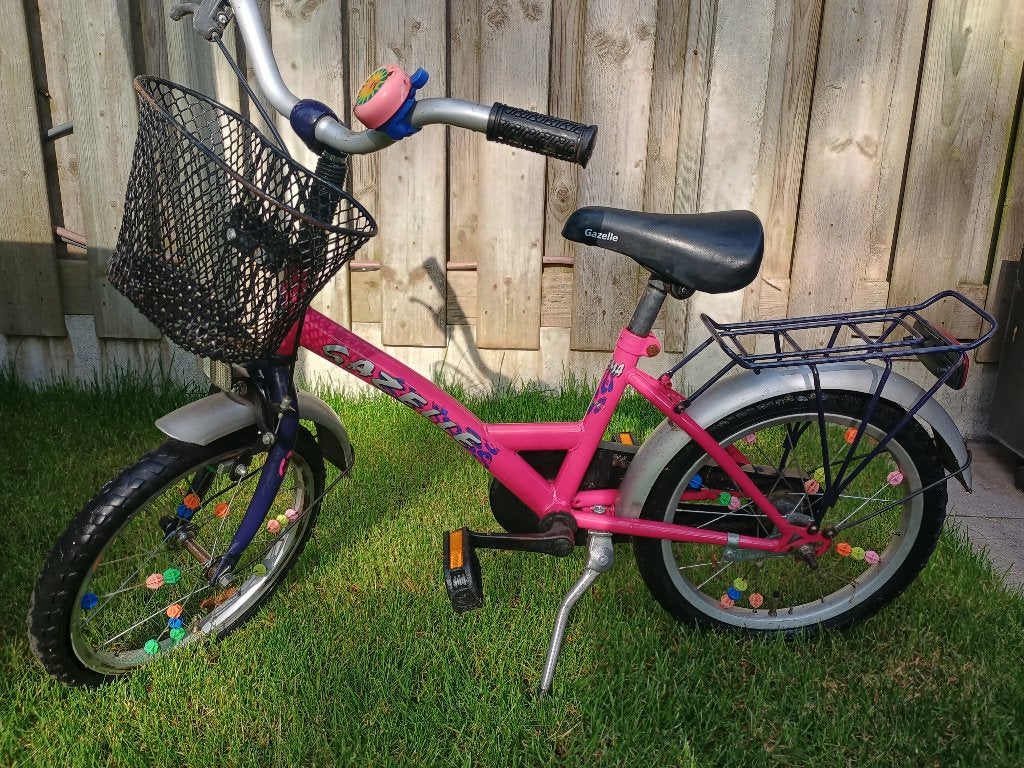 Kinderfiets Gazelle Poema 16 inch, Ophalen, Terugtraprem, Gazelle, 16 tot 20 inch