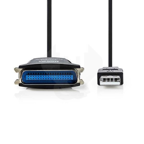 USB A 2.0 - Centronics 36-pin kabel - 1,8 meter (Zwart) 22-5, Ophalen of Verzenden, Nieuw