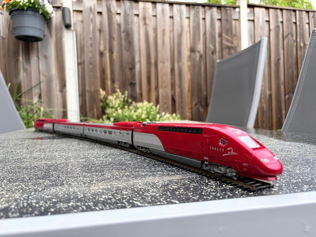 Thalys Treinset - Rood/Zilver - Zo goed als nieuw, Overige merken, Treinset, Gelijkstroom, Ophalen of Verzenden