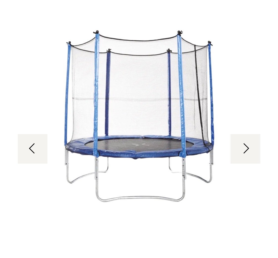 Grijze trampoline, Ophalen, Gebruikt
