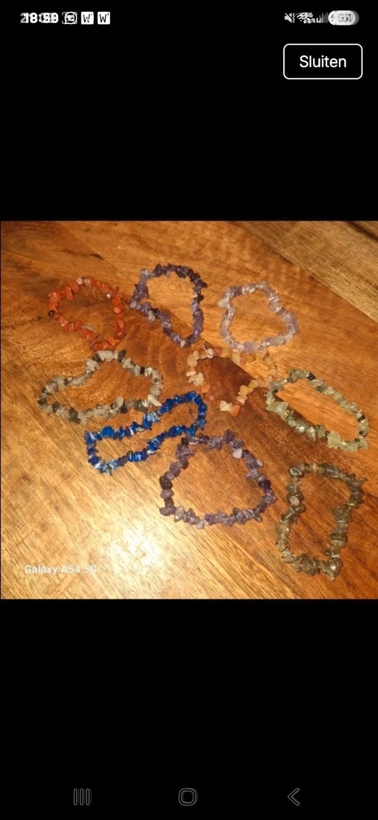 Set van diverse edelsteen armbanden, Ophalen of Verzenden
