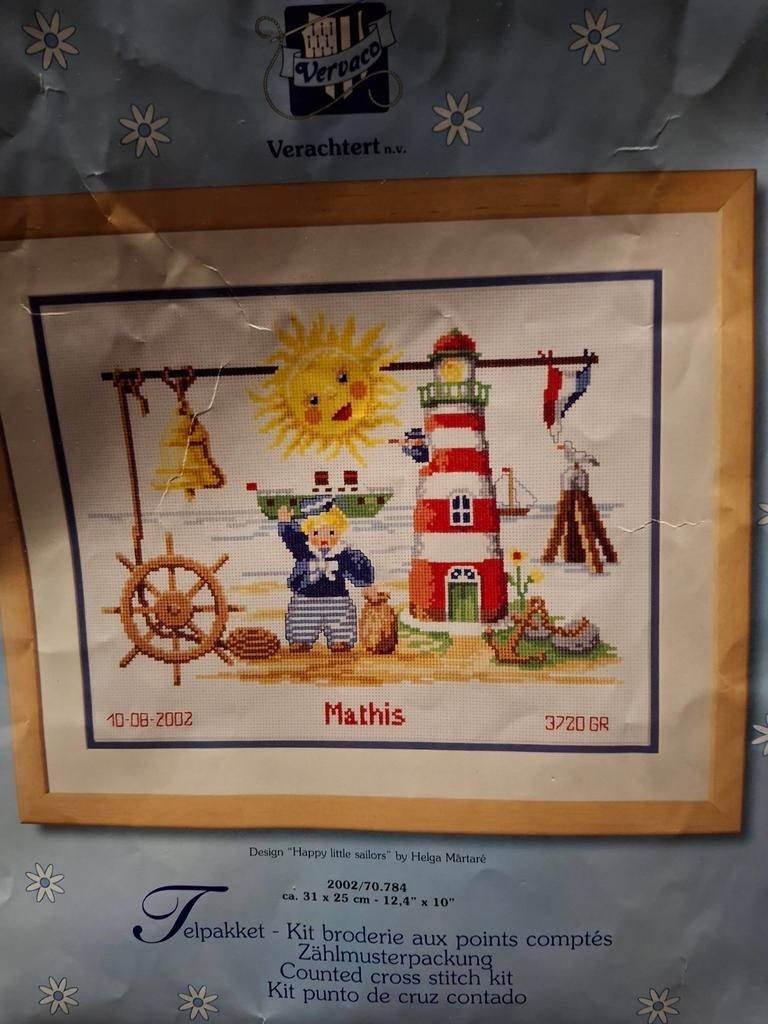 Geboorte pakket-klaar borduren, Hobby en Vrije tijd, Borduren en Borduurmachines, Ophalen of Verzenden, Borduurpakket