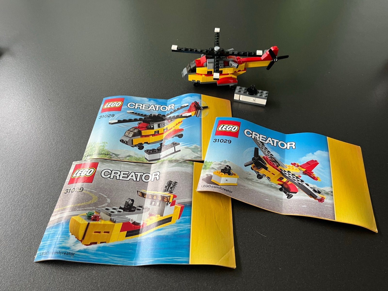 LEGO Creator 31029 Helikopter, vliegtuig, boot (3-in-1), Ophalen of Verzenden, Gebruikt, Overige merken
