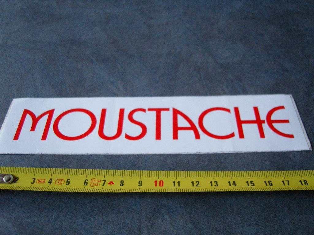 sticker MOUSTACHE, Ophalen of Verzenden, Zo goed als nieuw