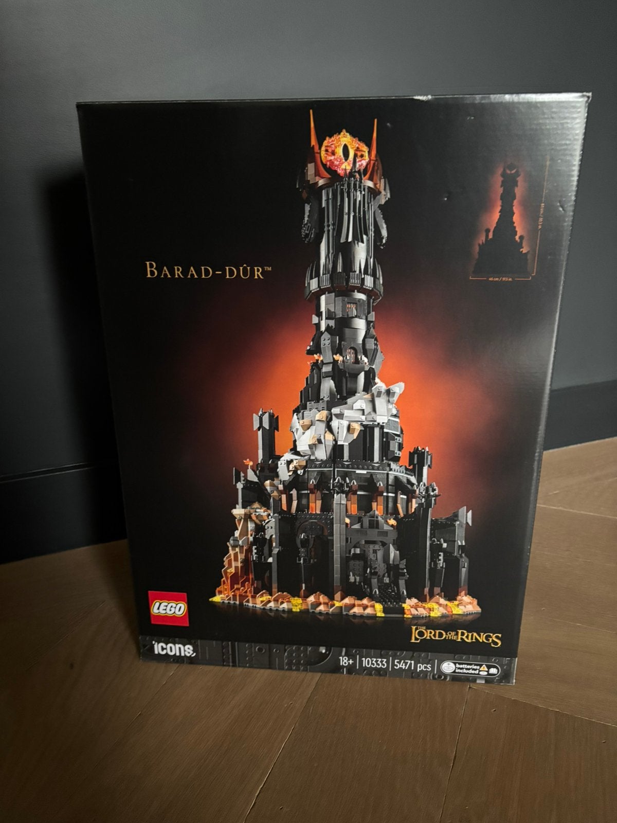 LEGO doos (leeg) Barad Dur 10333 met handleidingen, Ophalen, Lego, Zo goed als nieuw, Icons