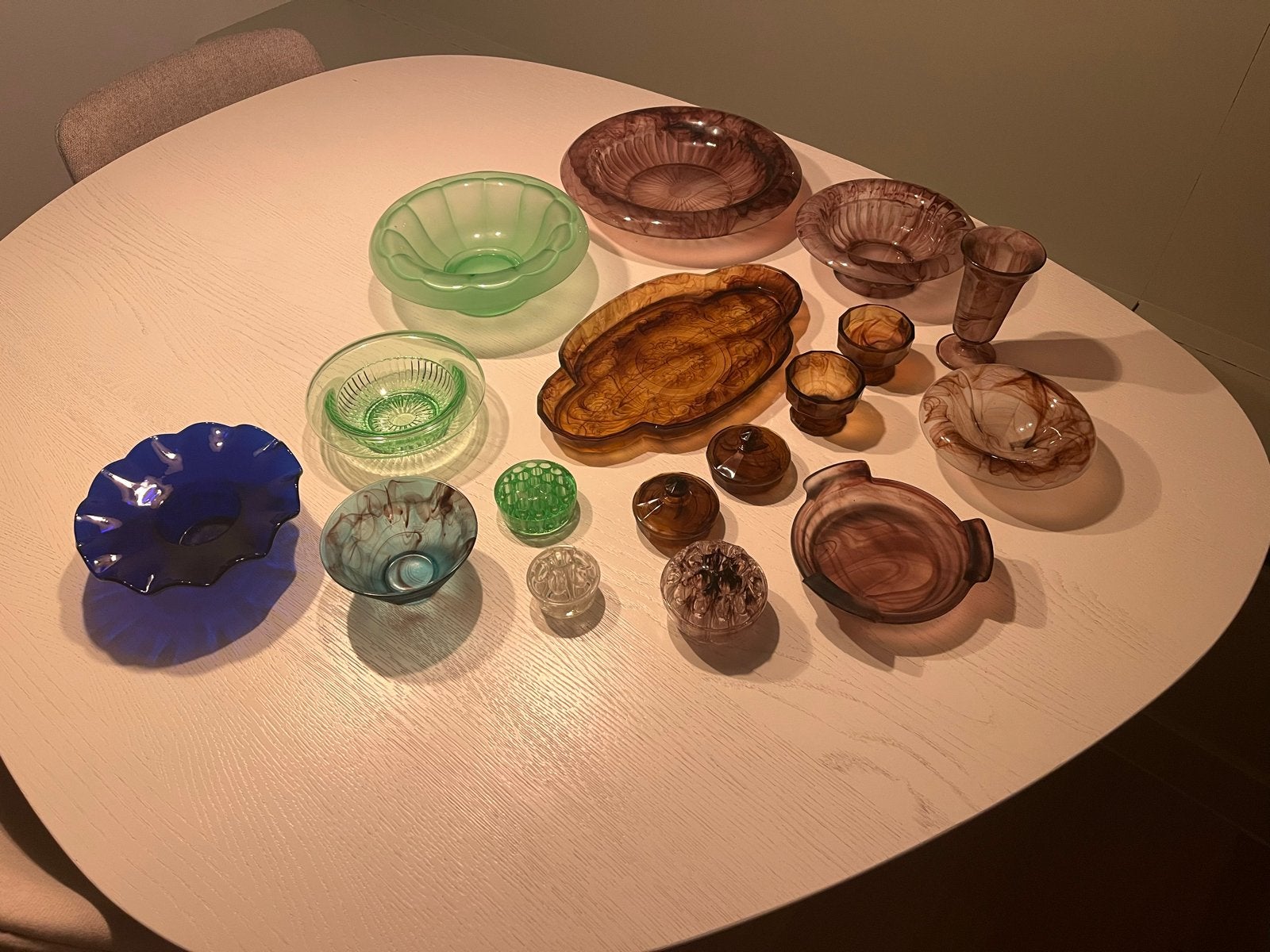 Davidson Art Deco glass - vazen, schalen & meer, Ophalen of Verzenden